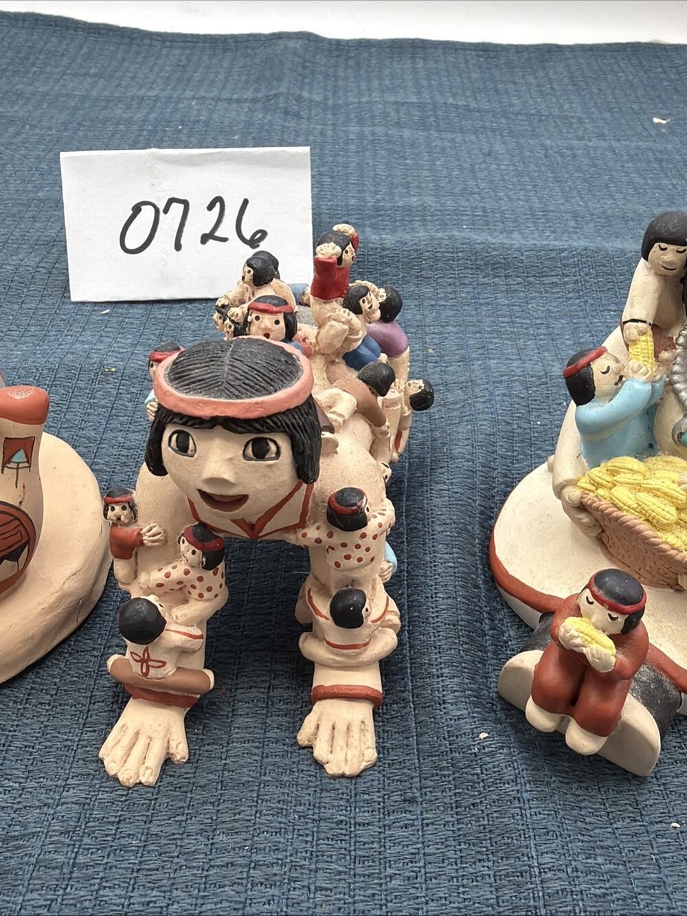 American Legacy Southwestern Pueblo The Story Teller set of 3 Figurines - rare